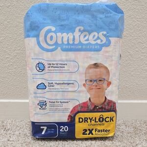 Comfees Premium Diapers with Dry-Lock Channels